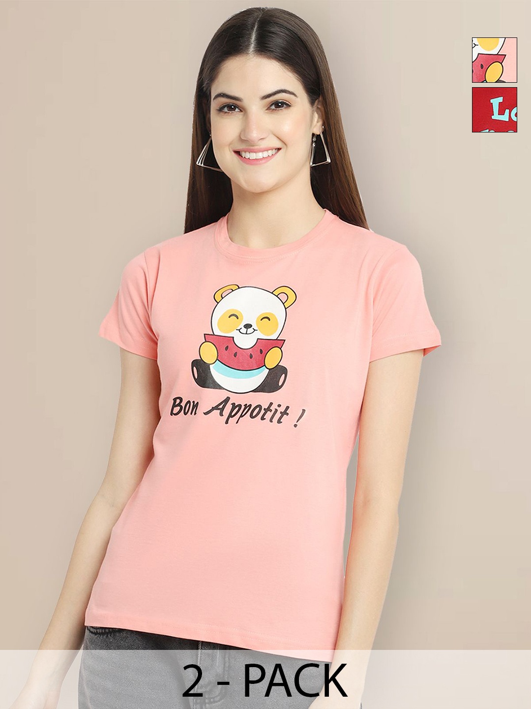 

Metronaut Women Typography 2 Printed T-shirt, Multi