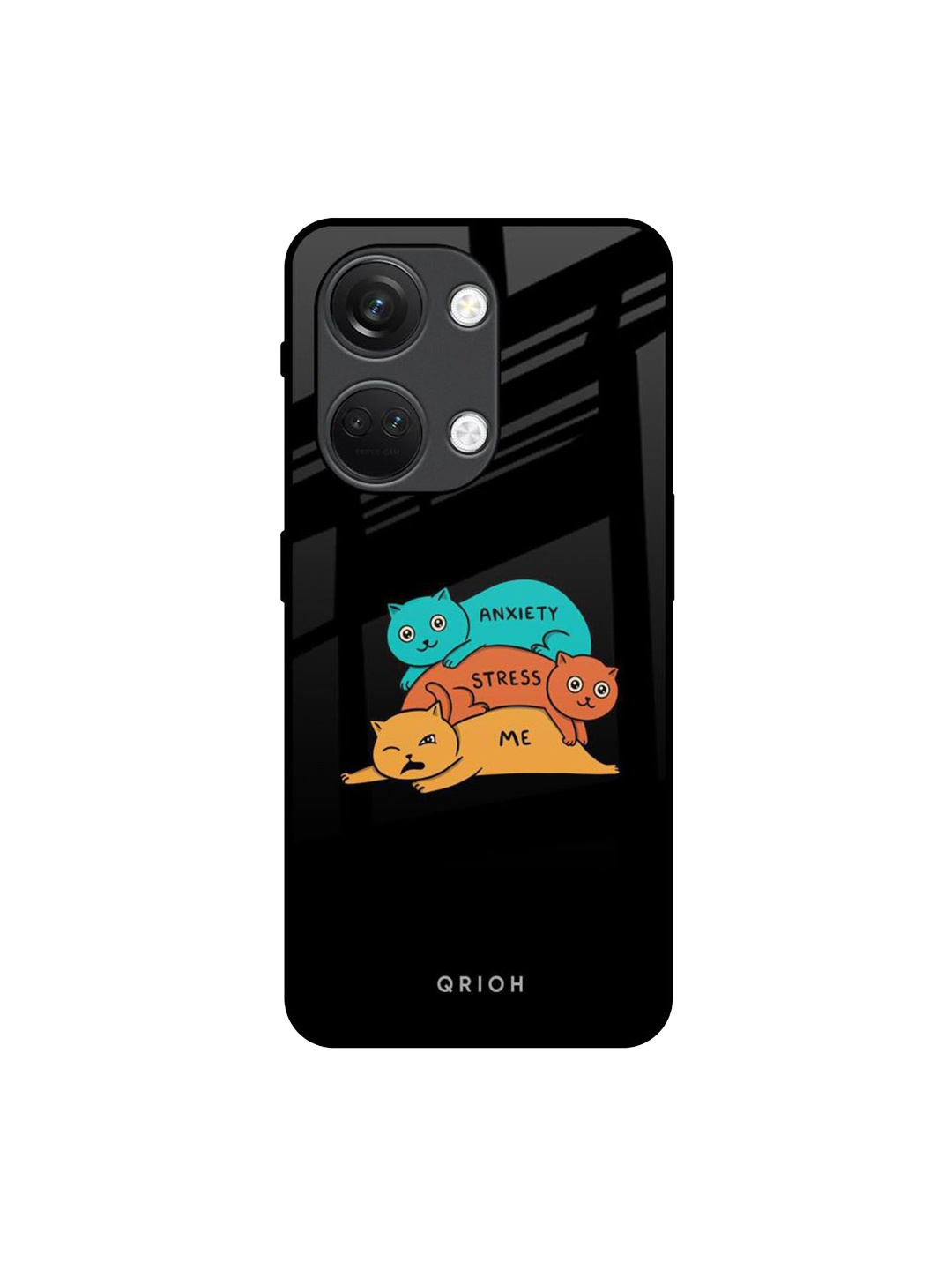 

QRIOH Typography Printed OnePlus Nord 3 5G Back Case Mobile Accessories, Black