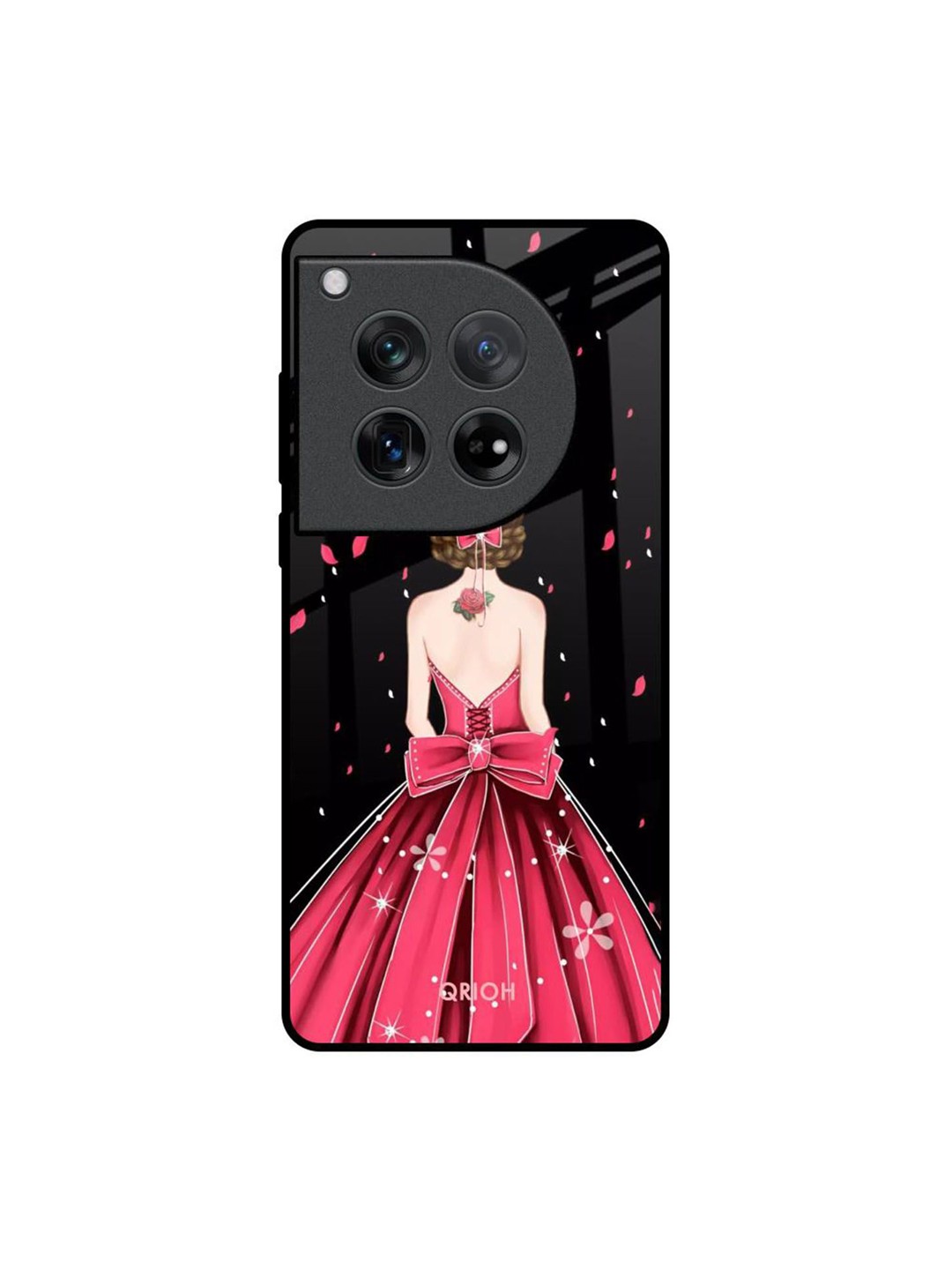 

QRIOH Quirky Printed Oneplus 12 Back Case Mobile Accessories, Black