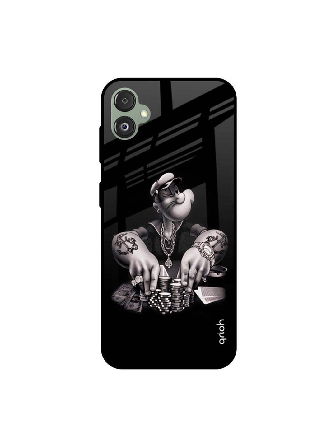 

QRIOH Quirky Printed Samsung Galaxy F14 5G Back Case Mobile Accessories, Black