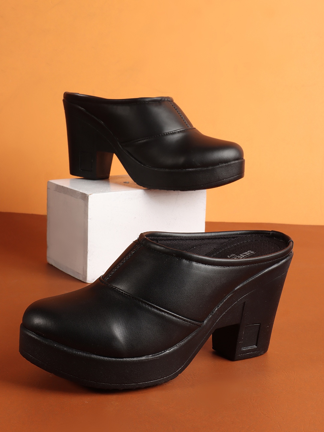 

Try Me Block Pumps, Black