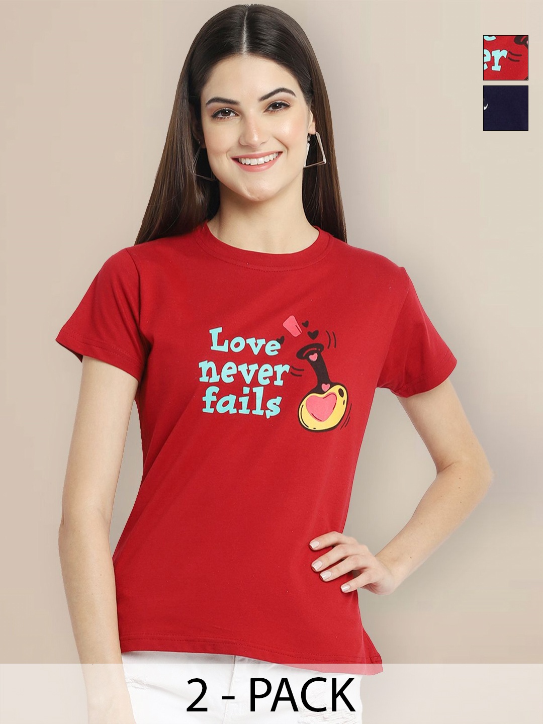 

Metronaut Women Typography 2 Printed T-shirt, Multi