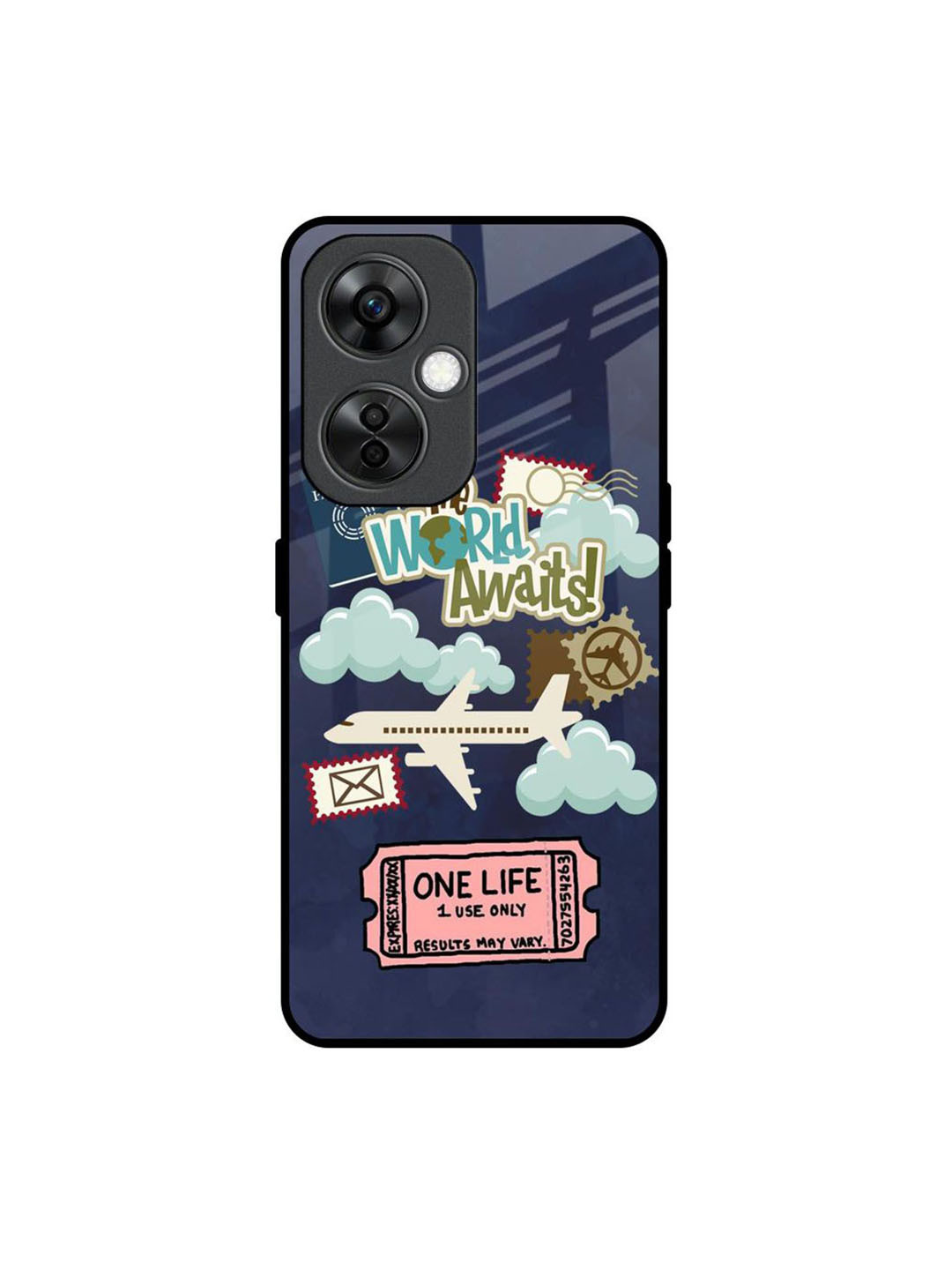 

QRIOH Floral Printed OnePlus Nord CE 3 Lite 5G Back Case Mobile Accessories, Black