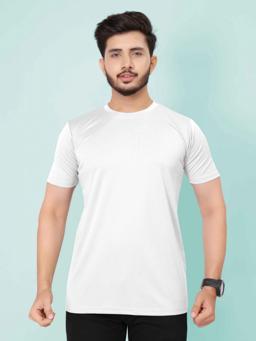 

Moda Rapido Men Raw Edge T-shirt, White