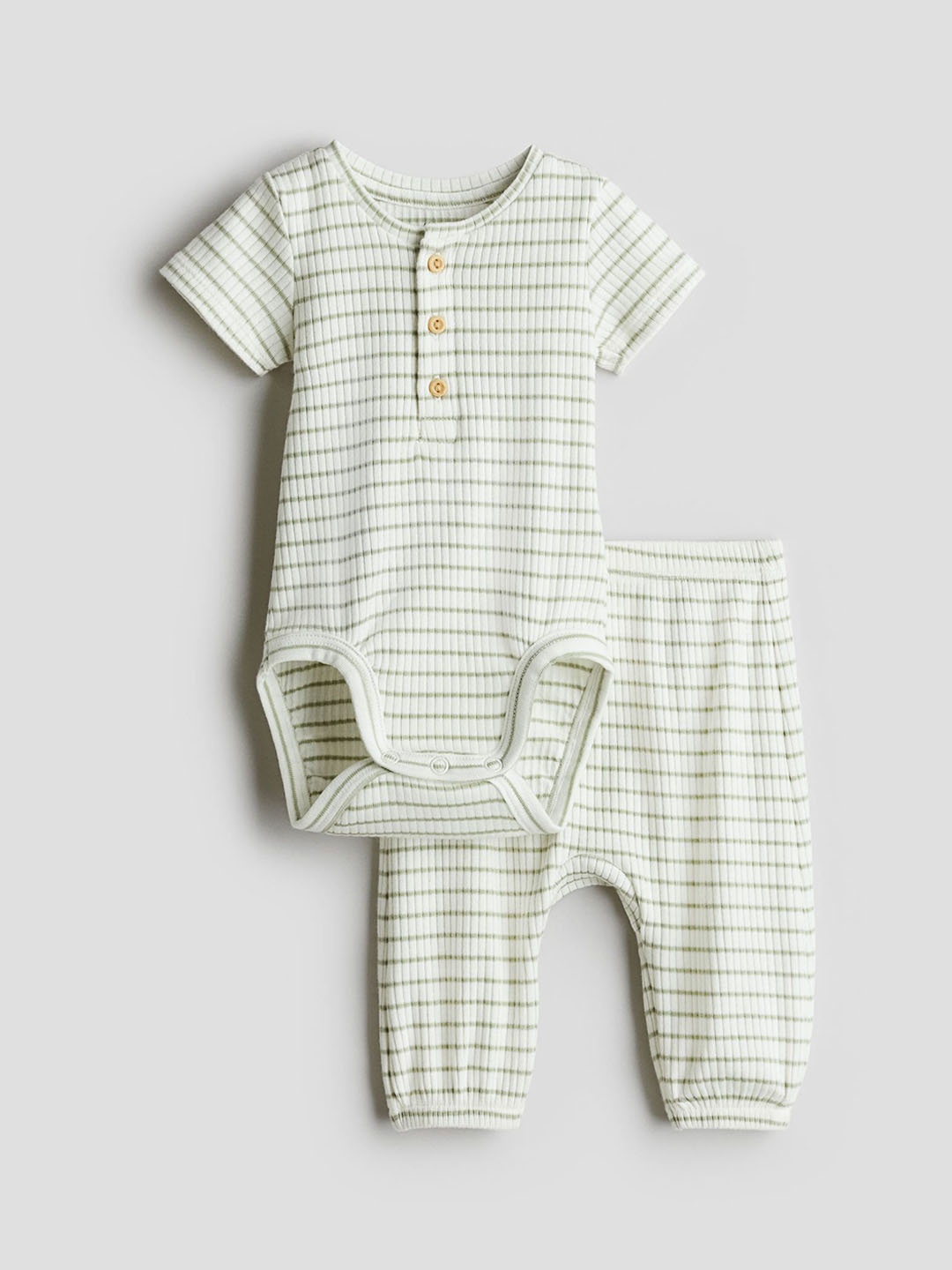 

H&M Infants Girls 2-Piece Cotton Jersey Set, White