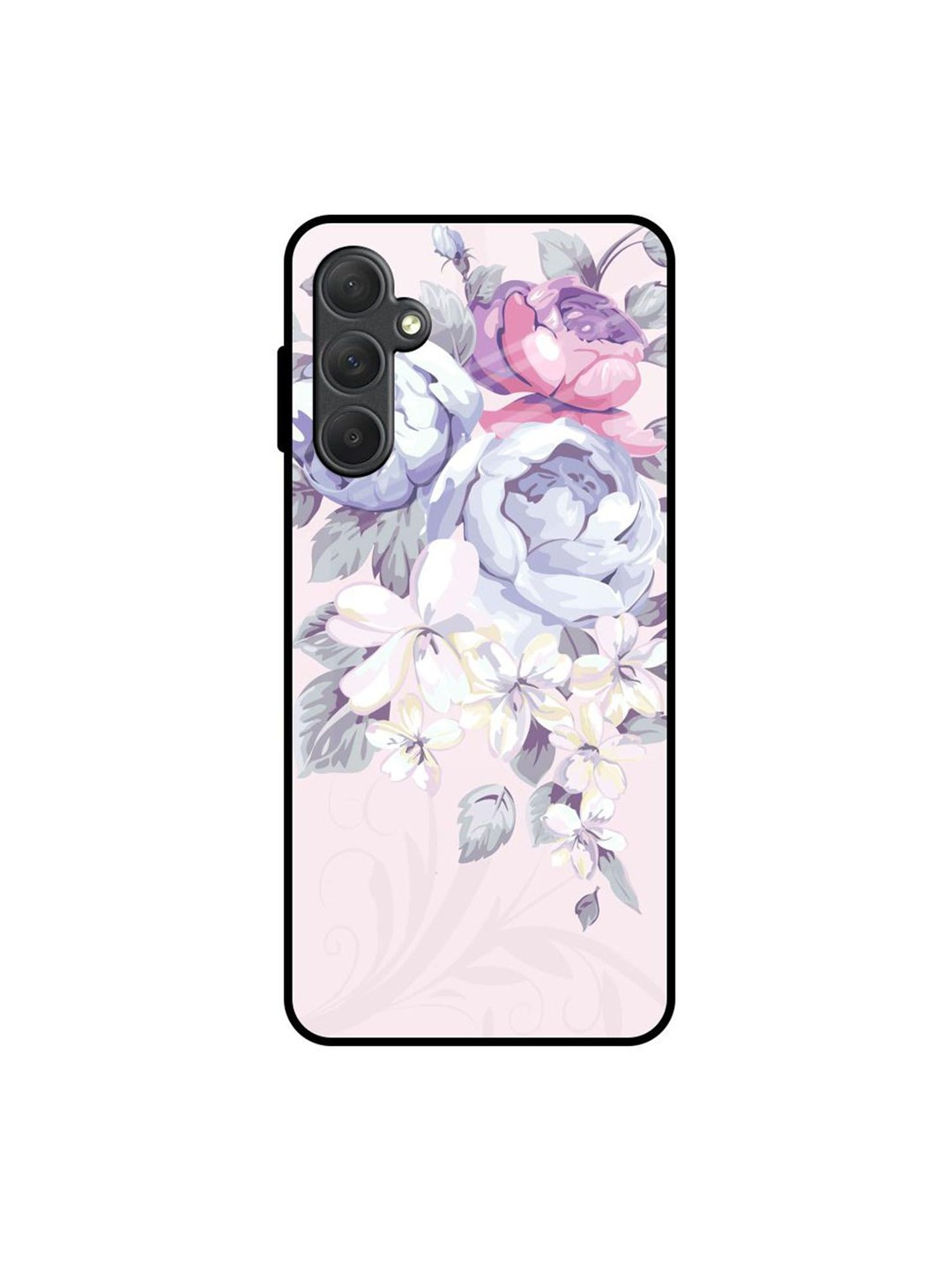 

QRIOH Floral Printed Samsung Galaxy M54 5G Back Case Mobile Accessories, Blue