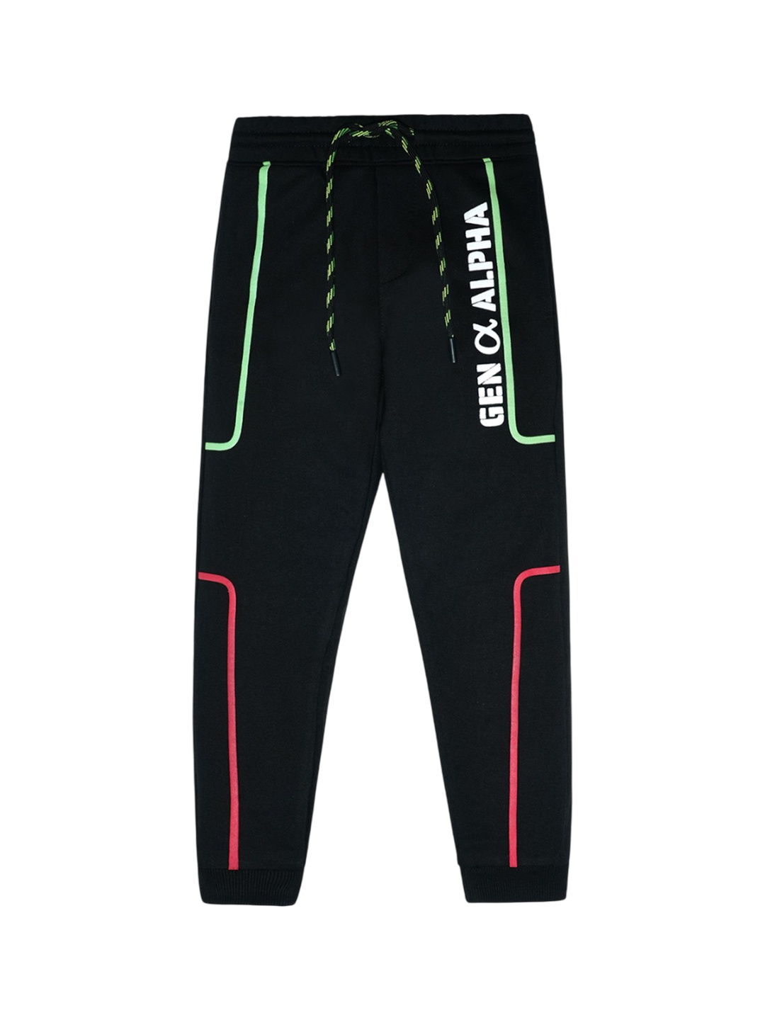 

Nino Togs Boys Printed Cotton Joggers, Black