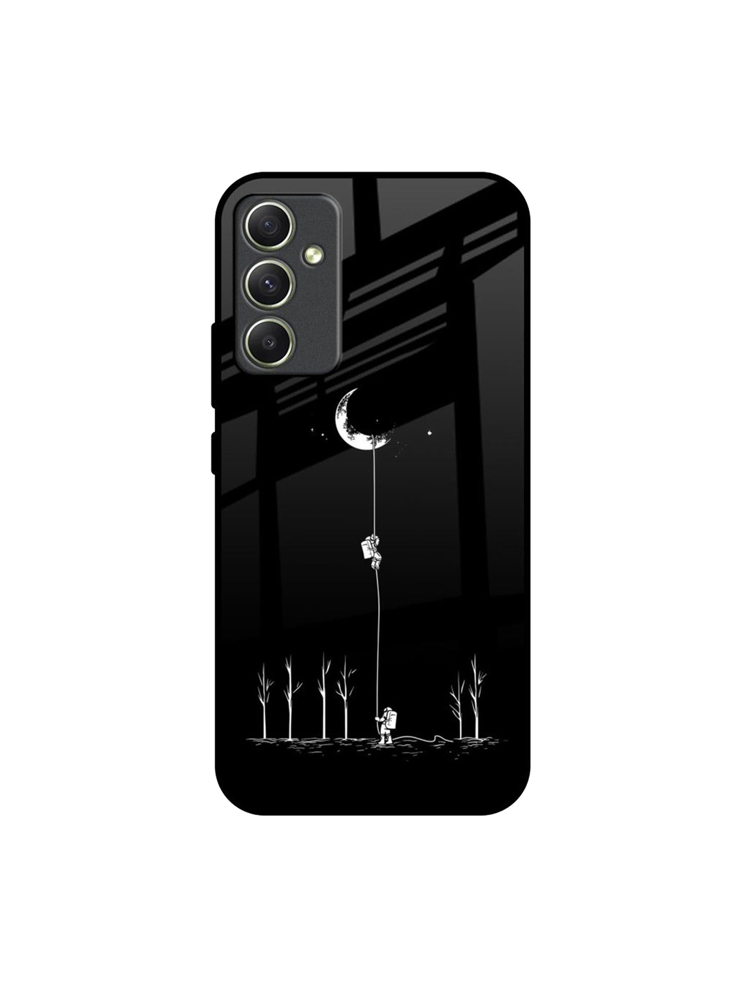

QRIOH Quirky Printed Samsung Galaxy A34 5G Back Case Mobile Accessories, Black