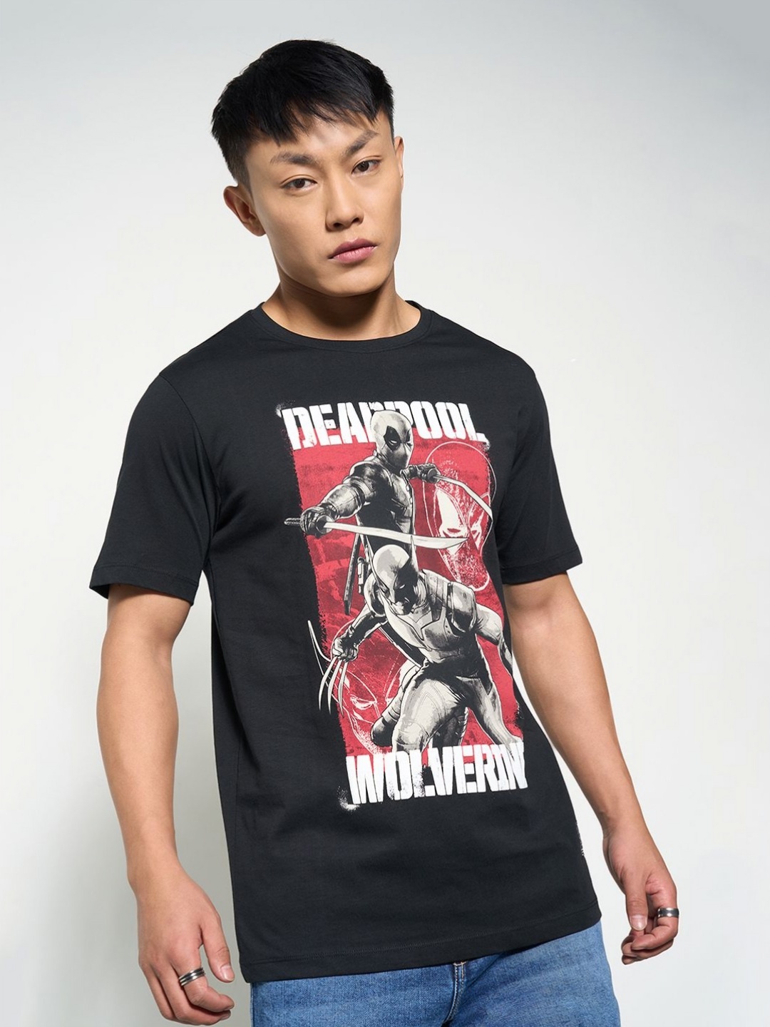 

SF JEANS by Pantaloons Men Raw Edge Slim Fit T-shirt, Black