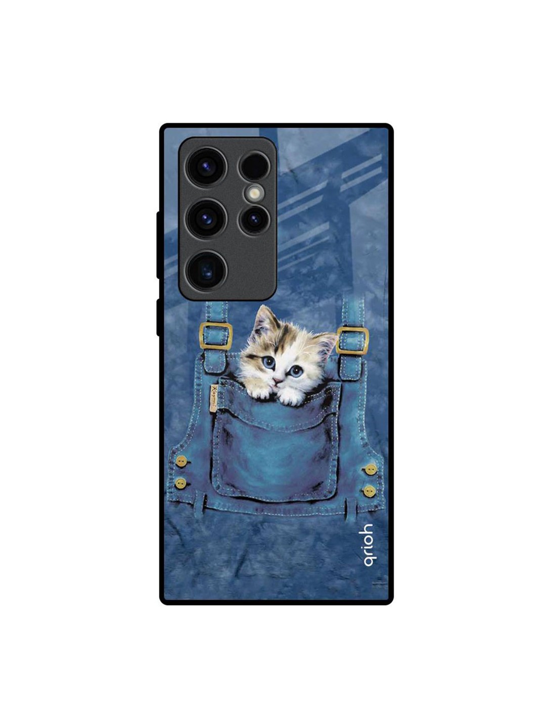 

QRIOH Quirky Printed Samsung Galaxy S23 Ultra 5G Back Case Mobile Accessories, Blue