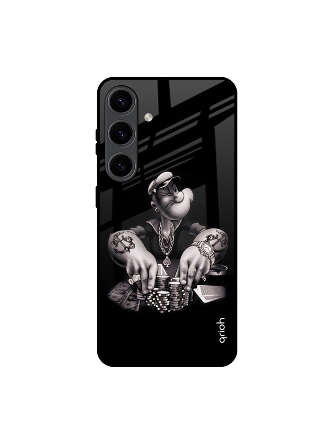 

QRIOH Quirky Printed Samsung Galaxy S24 5G Back Case Mobile Accessories, Black