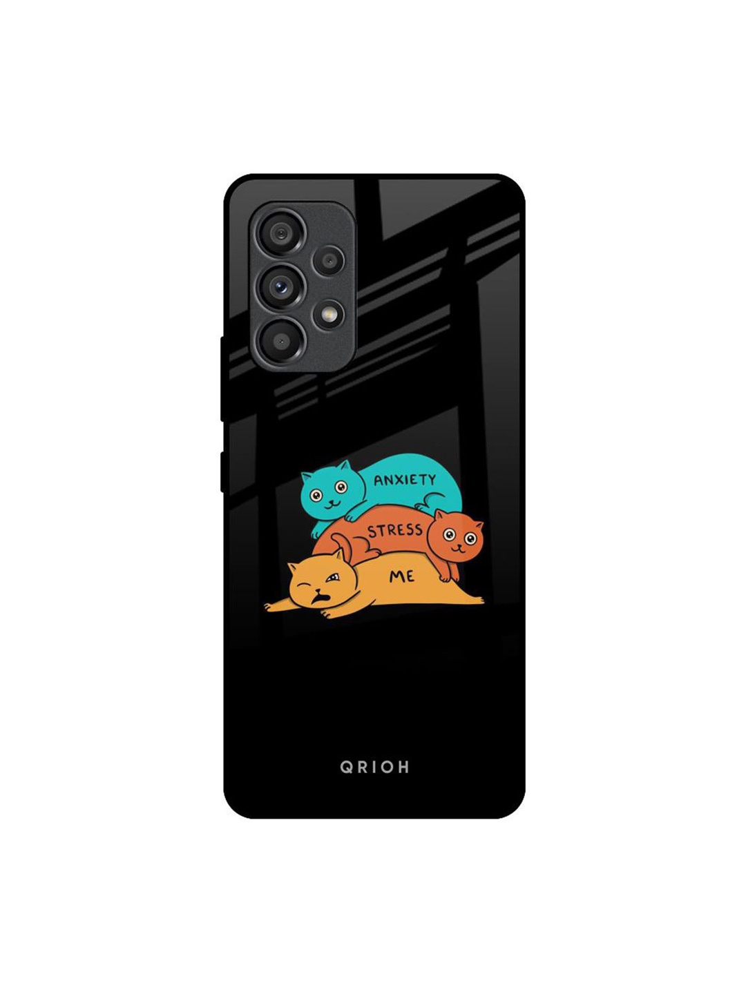 

QRIOH Quirky Printed Samsung Galaxy A53 5G Back Case Mobile Accessories, Black