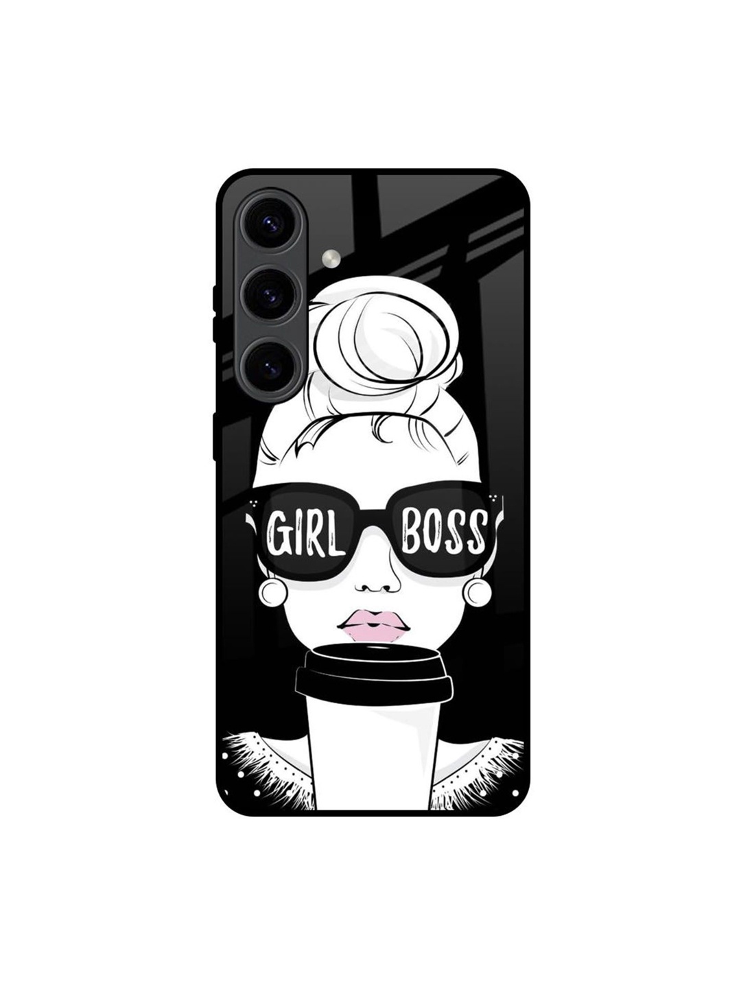 

QRIOH Quirky Printed Samsung Galaxy S24 5G Back Case Mobile Accessories, Black