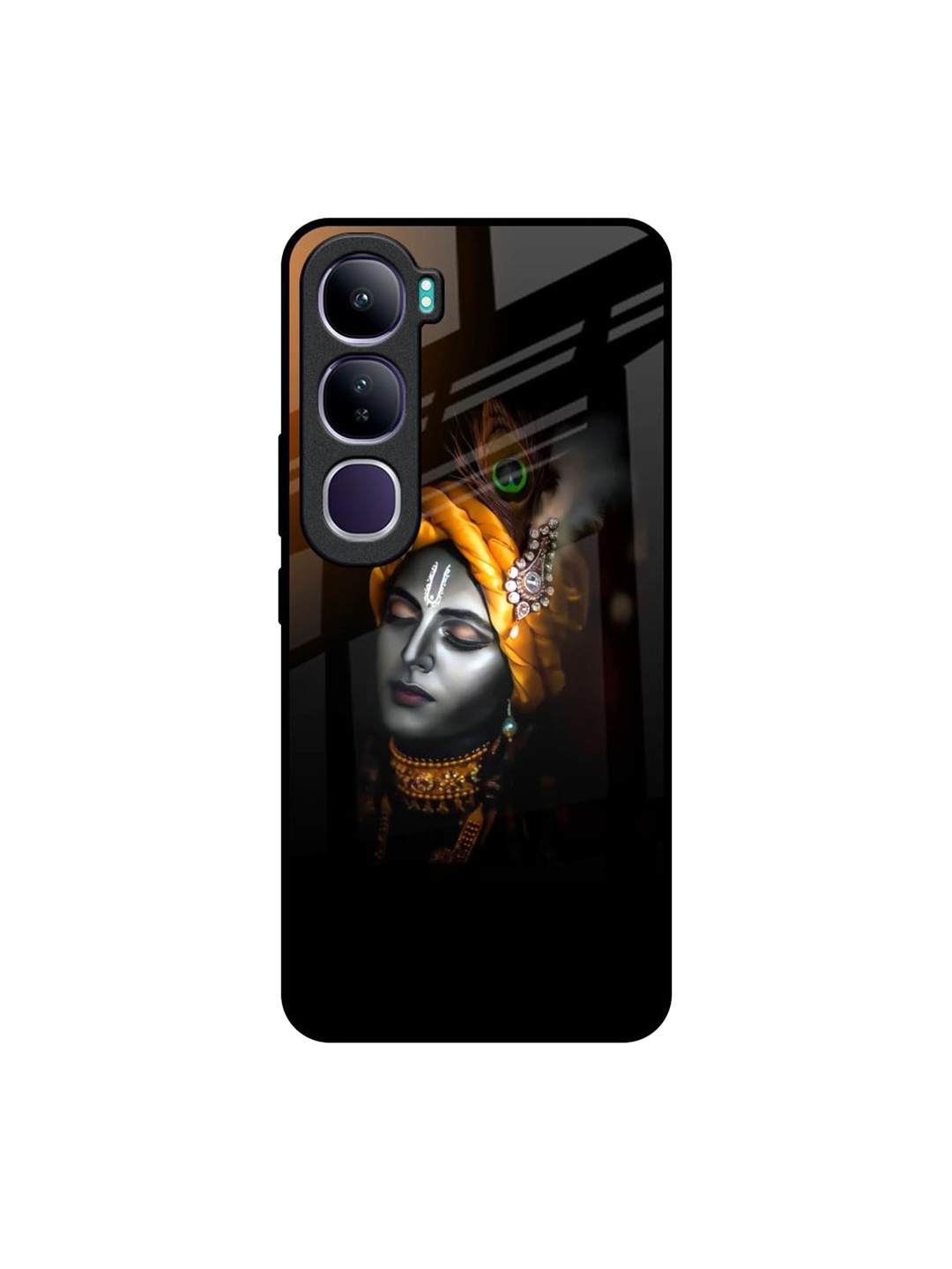 

QRIOH Quirky Printed Vivo Y300 5G Back Case Mobile Accessories, Black