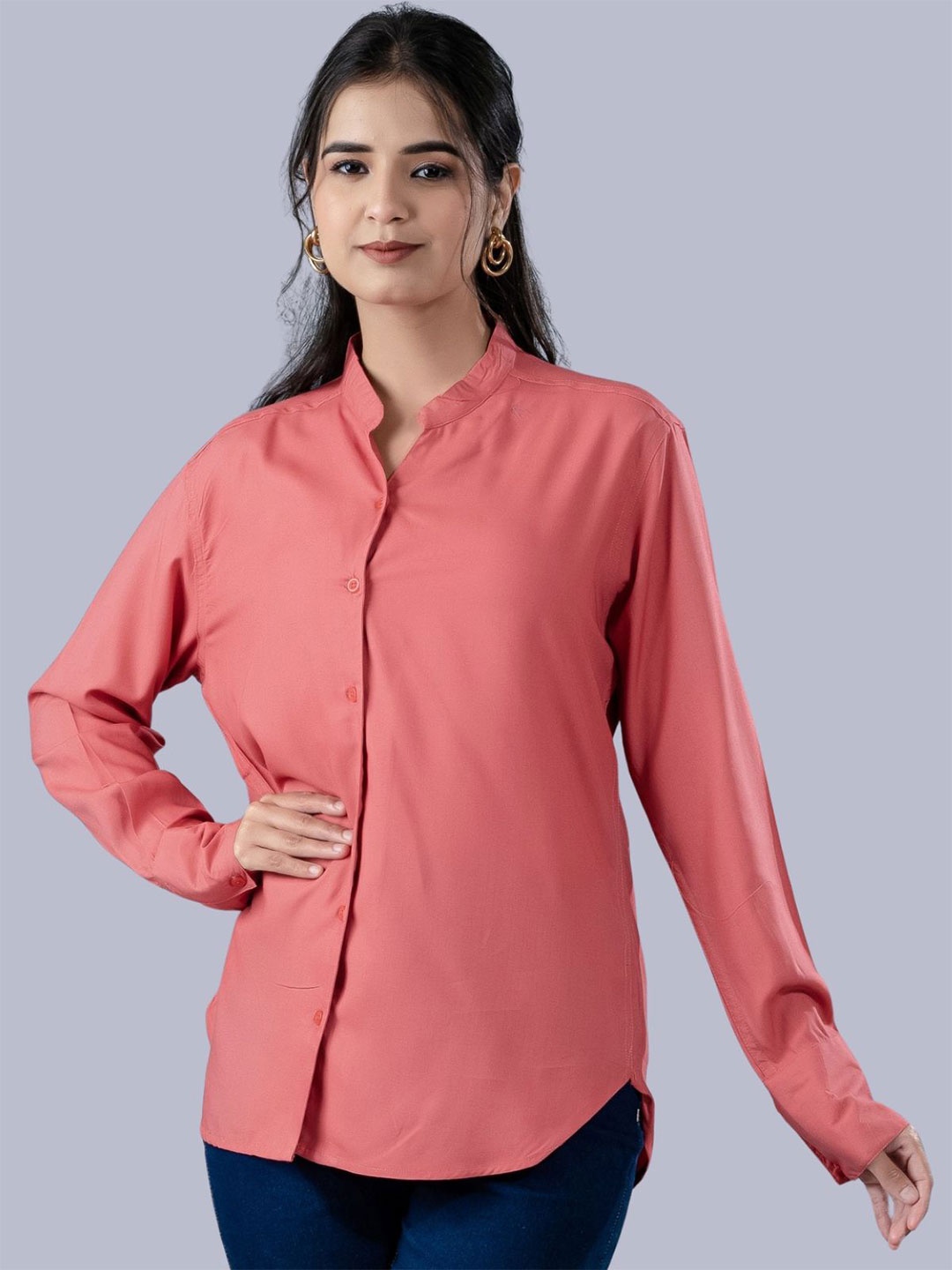 

GiftyBasket Women Opaque Casual Shirt, Pink