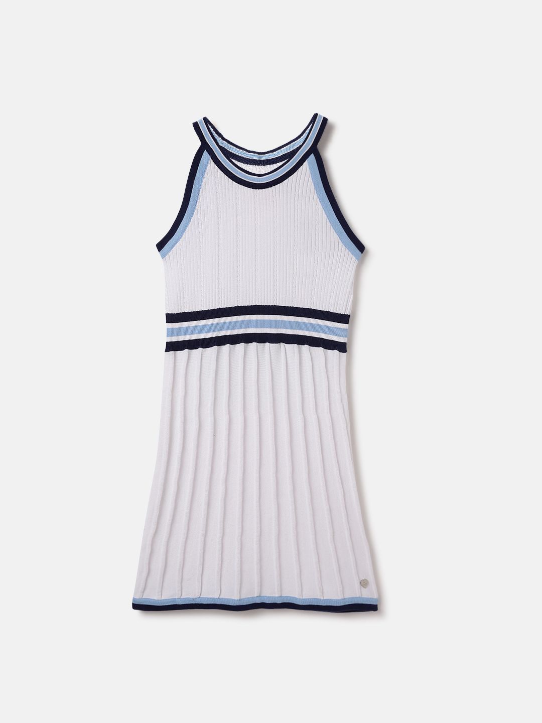 

Blue Giraffe A-Line Dress, White