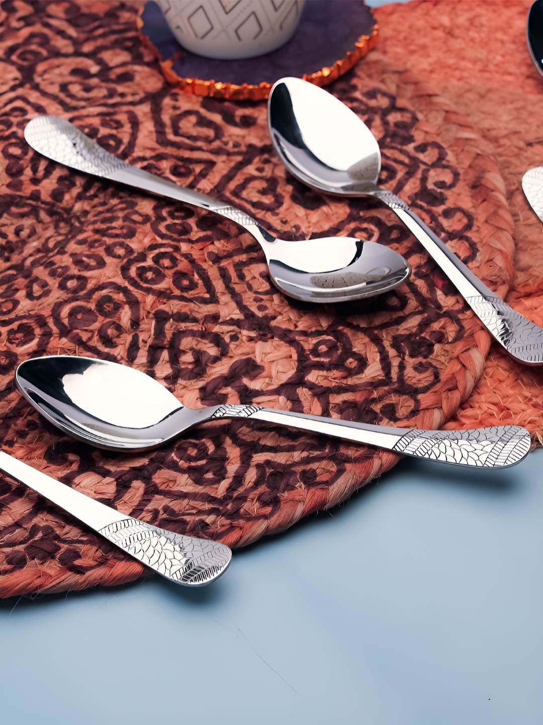 

Parage 6 Pieces Silver-Toned Stainless Steel Table Spoon