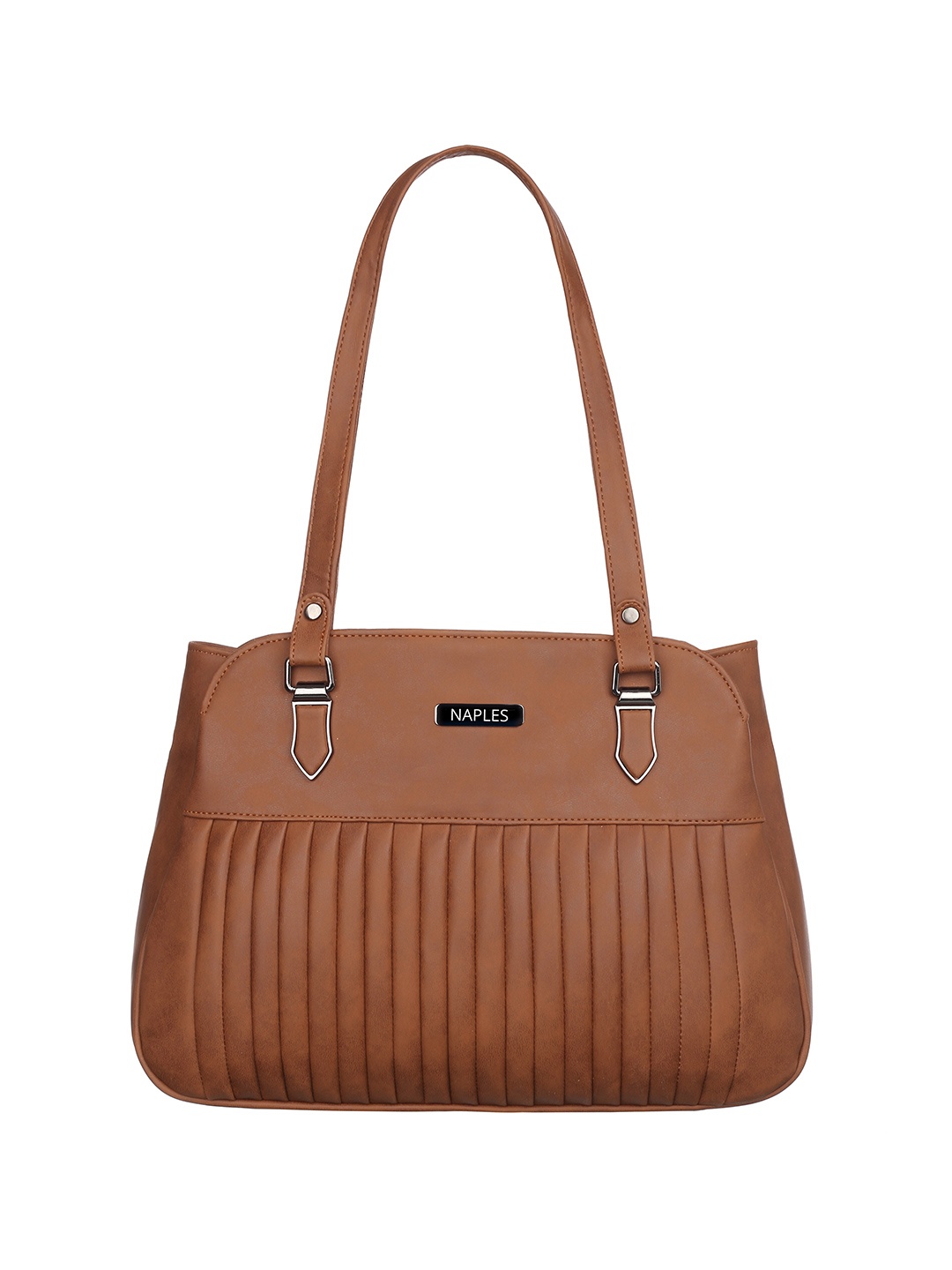 

Naples PU Structured Shoulder Bag, Tan