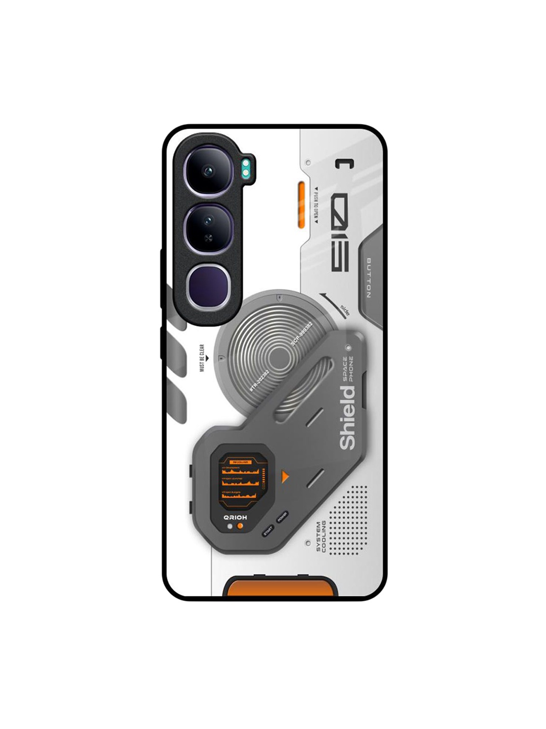 

QRIOH Typography Printed Vivo Y300 5G Back Case Mobile Accessories, White