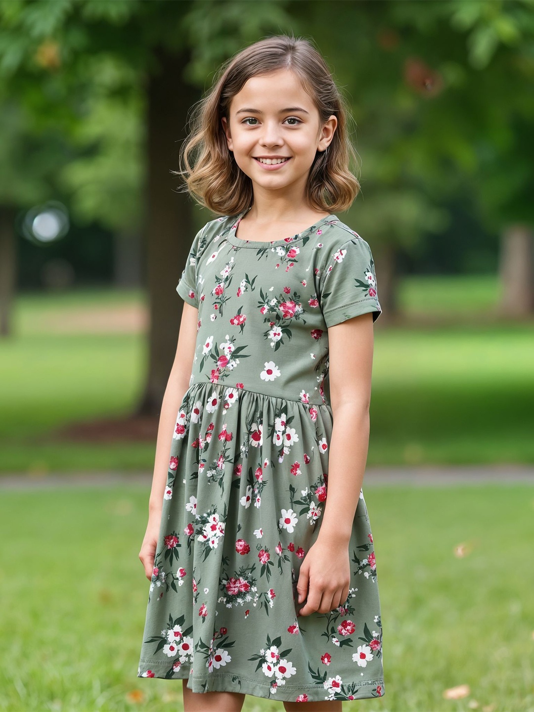 

Miss & Chief Floral Print Fit & Flare Dress, Multi