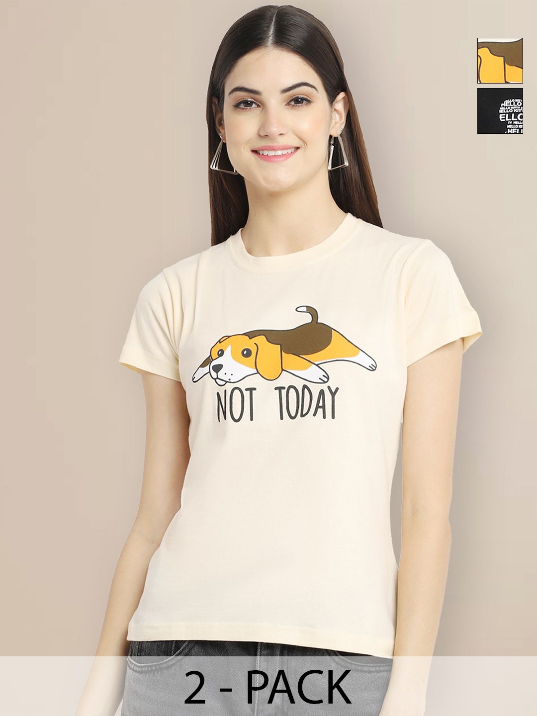 

Metronaut Women Typography 2 Printed T-shirt, Multi