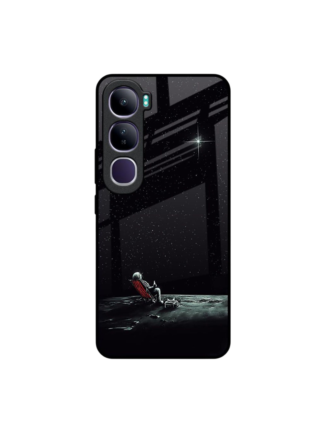 

QRIOH Quirky Printed Vivo Y300 5G Back Case Mobile Accessories, Black
