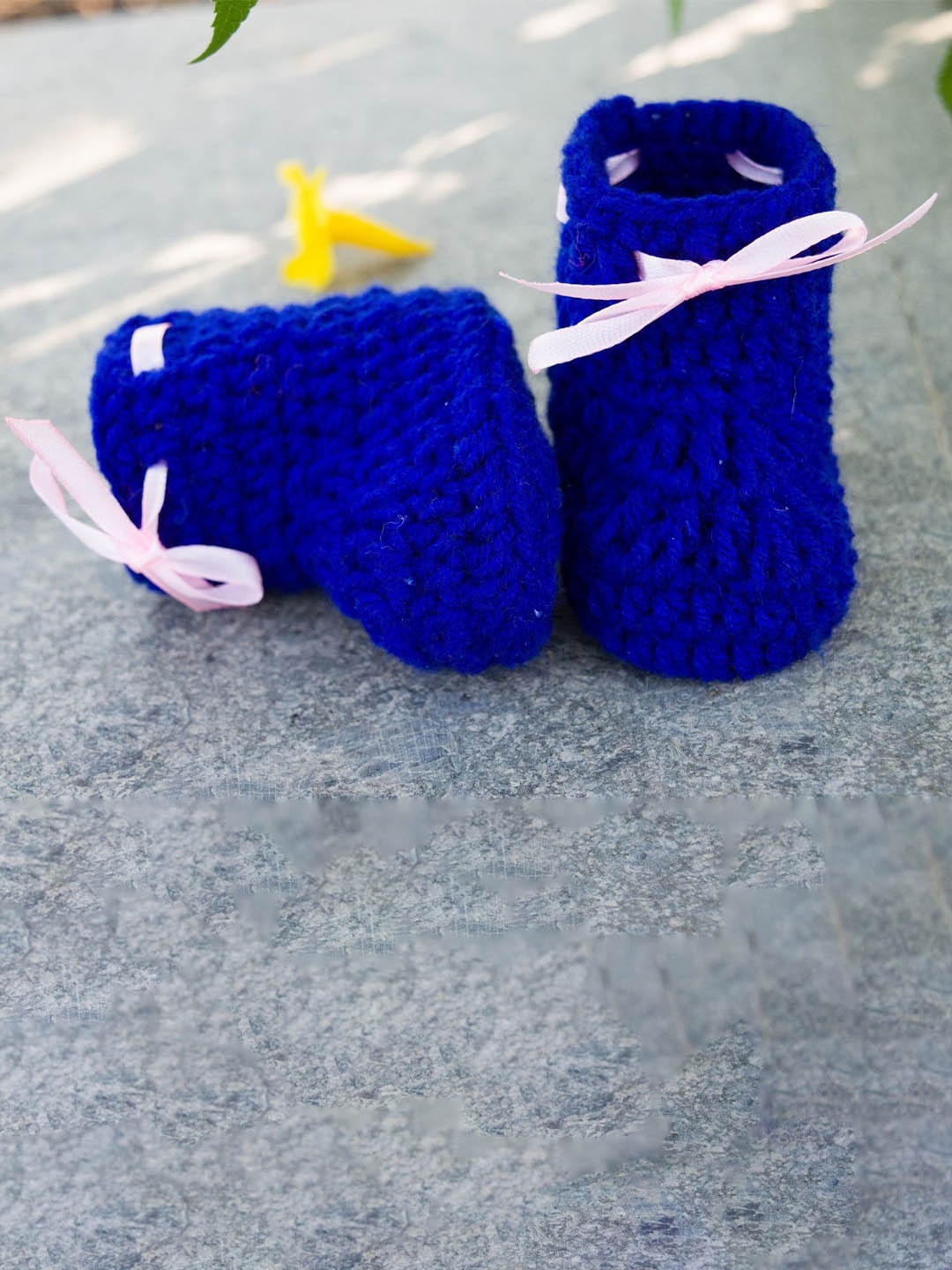

Love Crochet Art Boys Wool Blend Booties, Blue