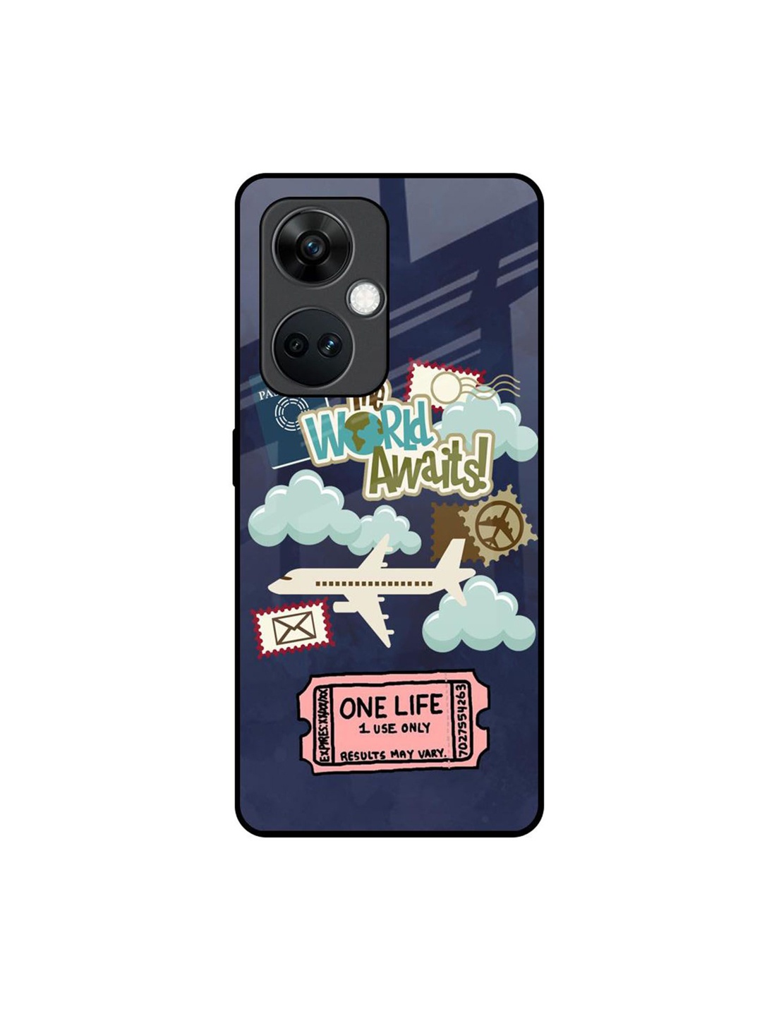 

QRIOH Typography Printed OnePlus Nord CE 3 5G Back Case Mobile Accessories, Navy blue