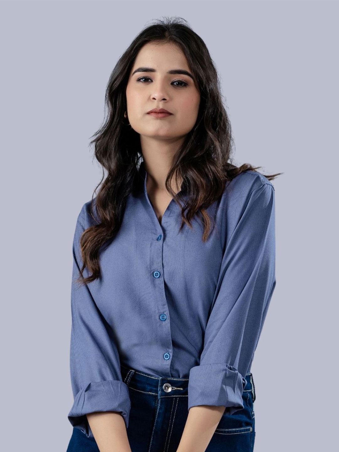 

GiftyBasket Women Opaque Casual Shirt, Grey