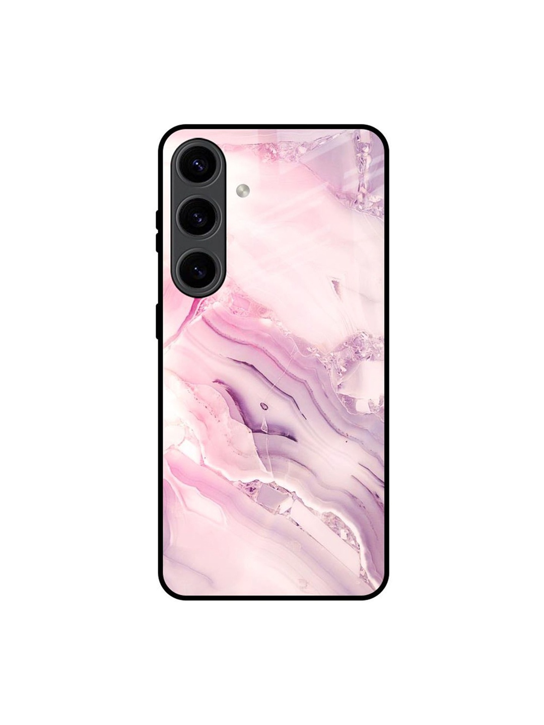 

QRIOH Abstract Printed Samsung Galaxy S24 5G Back Case Mobile Accessories, Pink
