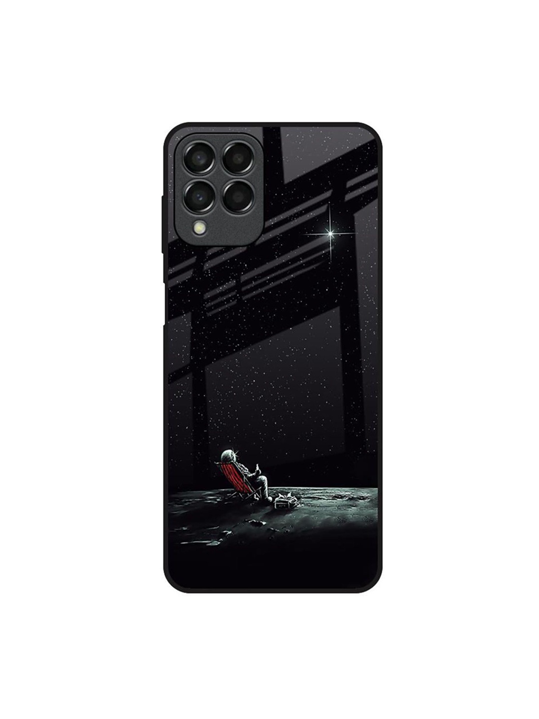 

QRIOH Quirky Printed Samsung Galaxy M33 5G Back Case Mobile Accessories, Black