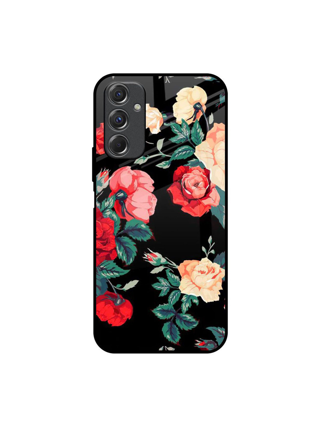 

QRIOH Floral Printed Samsung Galaxy F34 5G Back Case Mobile Accessories, Black