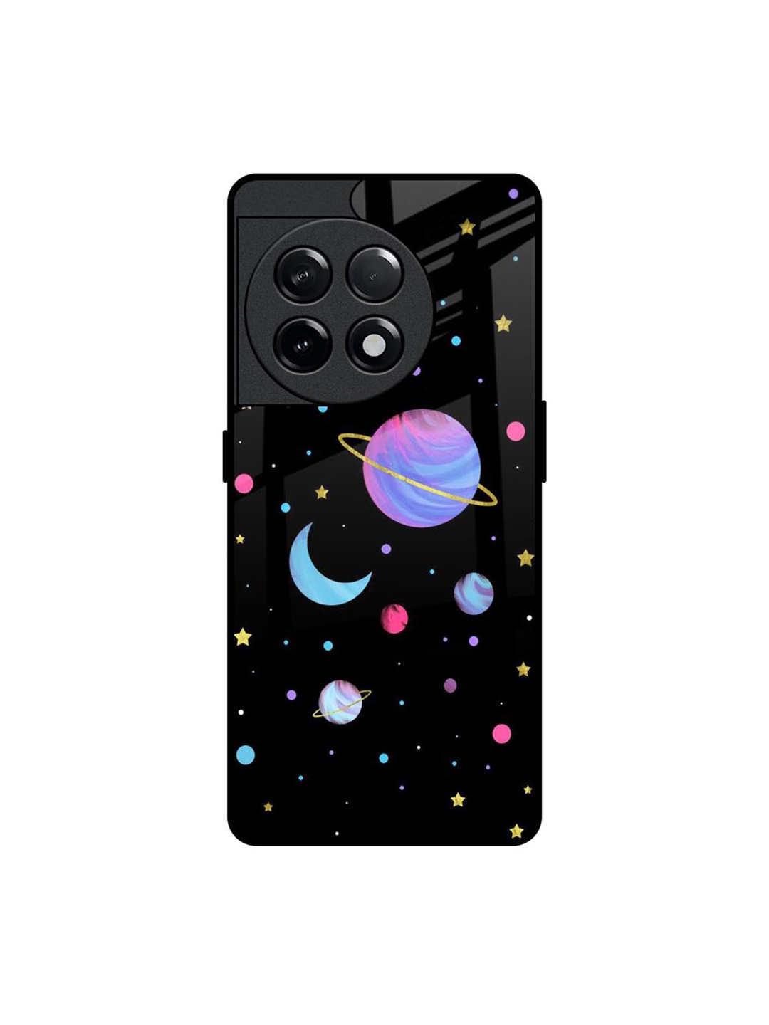 

QRIOH Geometric Printed OnePlus 11R 5G Back Case Mobile Accessories, Black