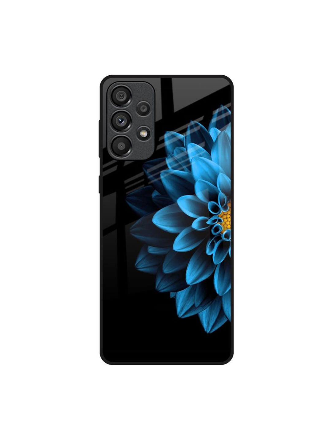 

QRIOH Floral Printed Samsung Galaxy A73 5G Back Case Mobile Accessories, Black