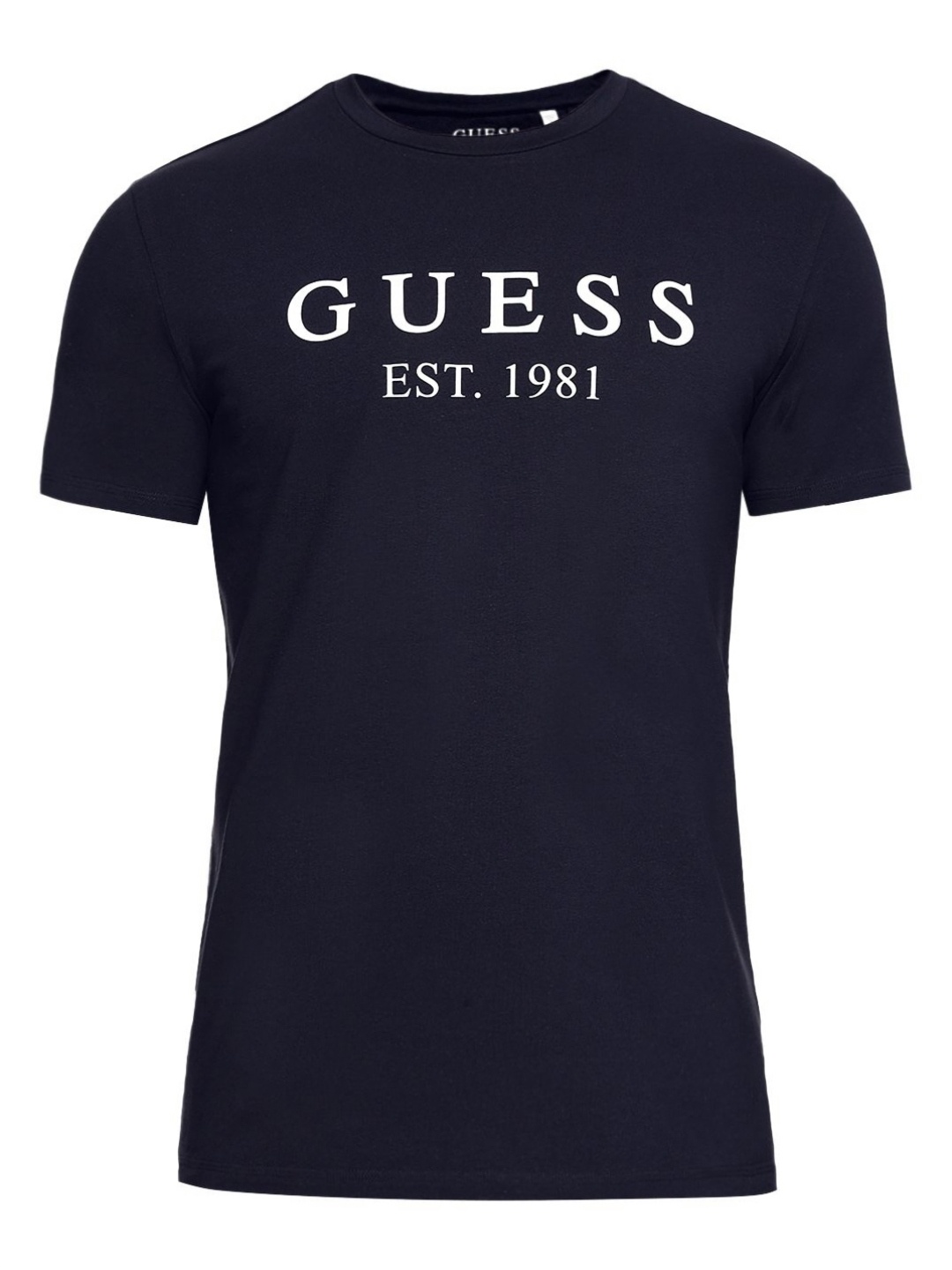 

GUESS Men Brand Logo Printed Applique T-shirt, Blue