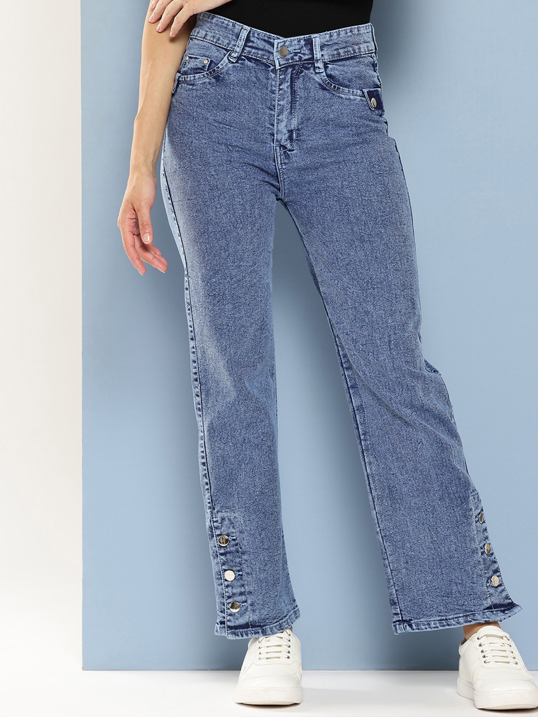 

CORSICA Women Low Distress Jeans, Blue