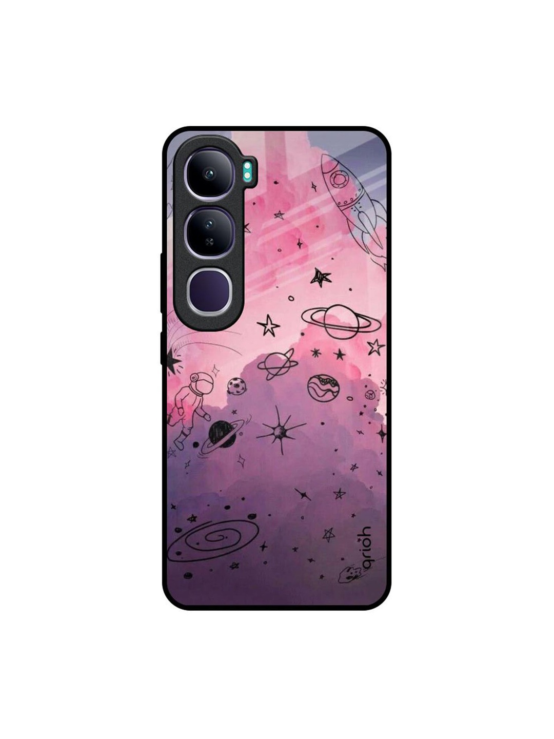 

QRIOH Quirky Printed Vivo Y300 5G Back Case Mobile Accessories, Purple