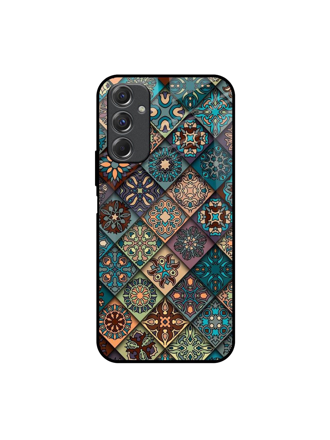 

QRIOH Abstract Printed Samsung Galaxy F34 5G Back Case Mobile Accessories, Teal
