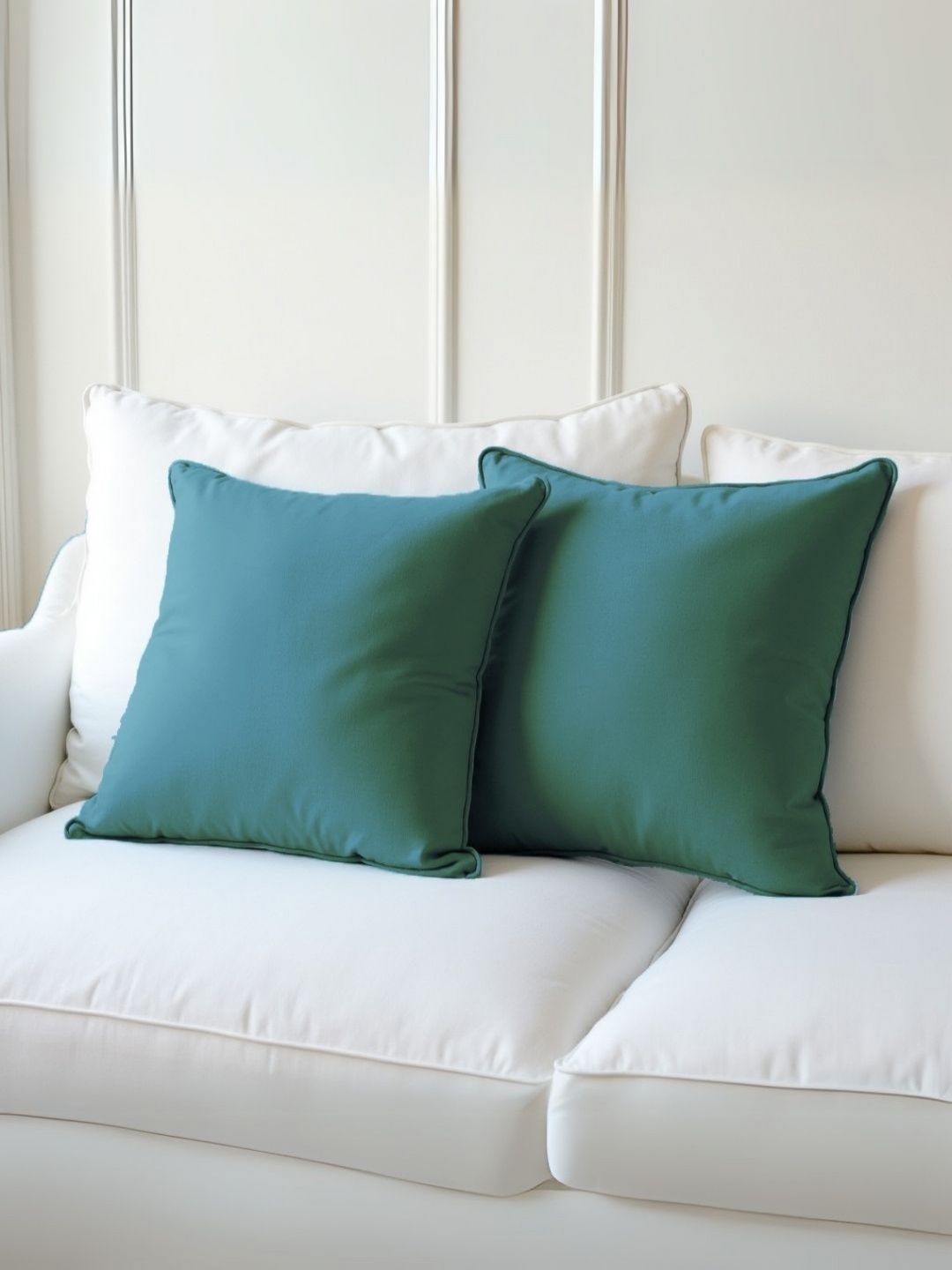 

Aurave Blue 2 Pieces Pure Cotton 210 TC Soft & Comfortable Square Cushion Covers