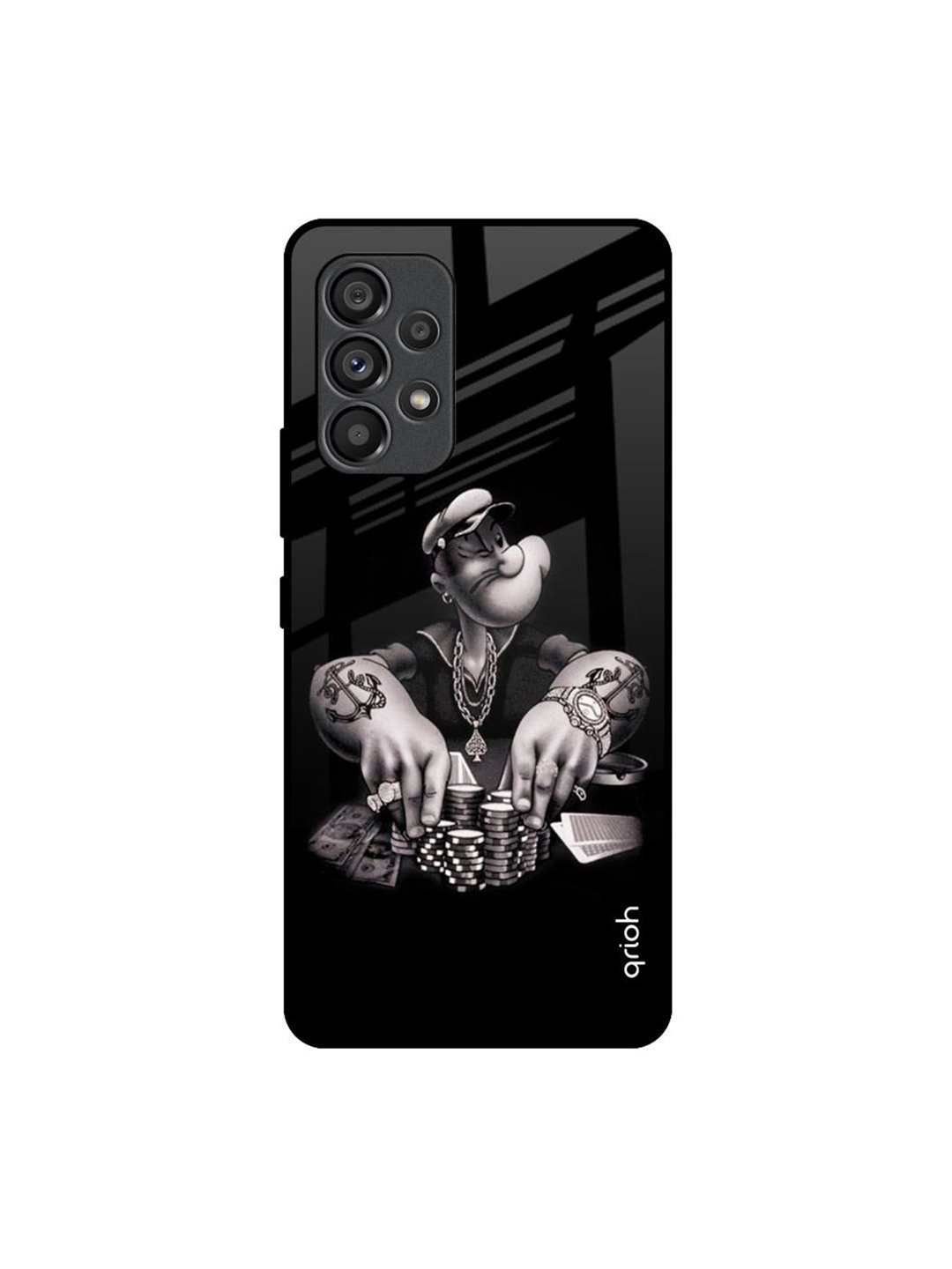

QRIOH Quirky Printed Samsung Galaxy A53 5G Back Case Mobile Accessories, Black