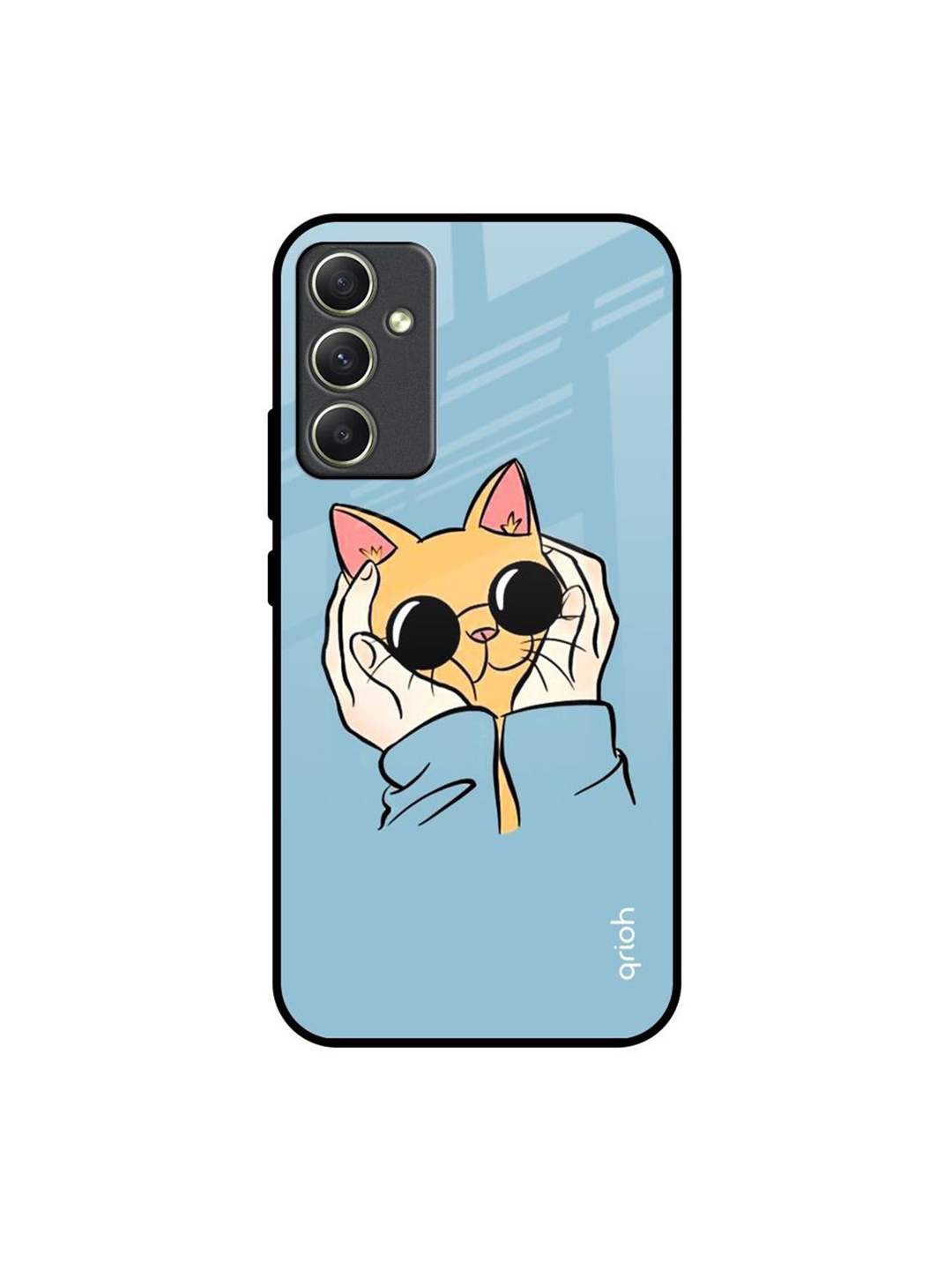 

QRIOH Quirky Printed Samsung Galaxy A34 5G Back Case Mobile Accessories, Blue