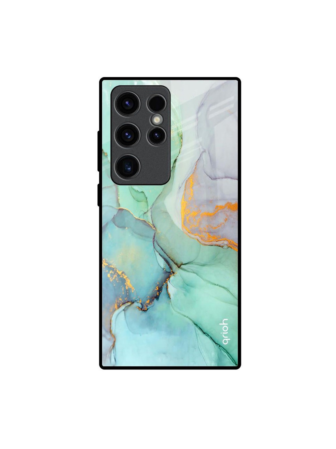 

QRIOH Abstract Printed Samsung Galaxy S23 Ultra 5G Back Case Mobile Accessories, Green