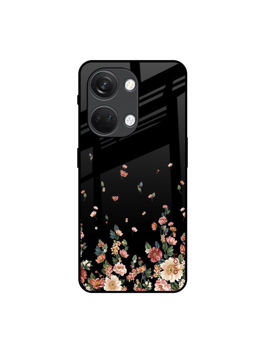 

QRIOH Floral Printed OnePlus Nord 3 5G Back Case Mobile Accessories, Black