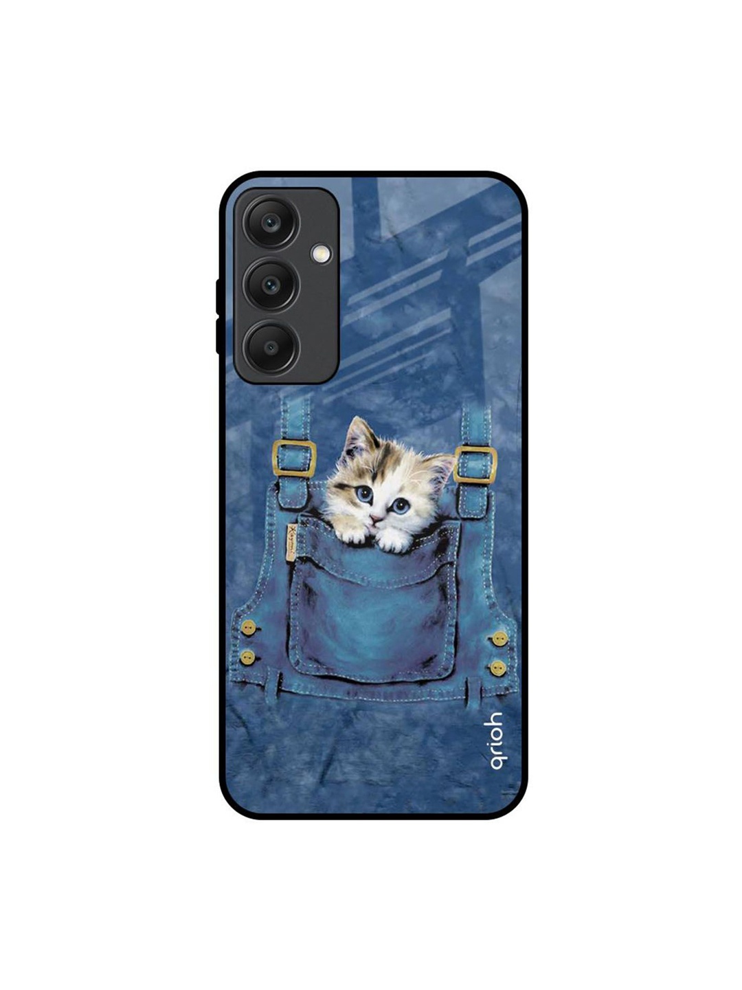 

QRIOH Quirky Printed Samsung Galaxy A25 5G Back Case Mobile Accessories, Blue