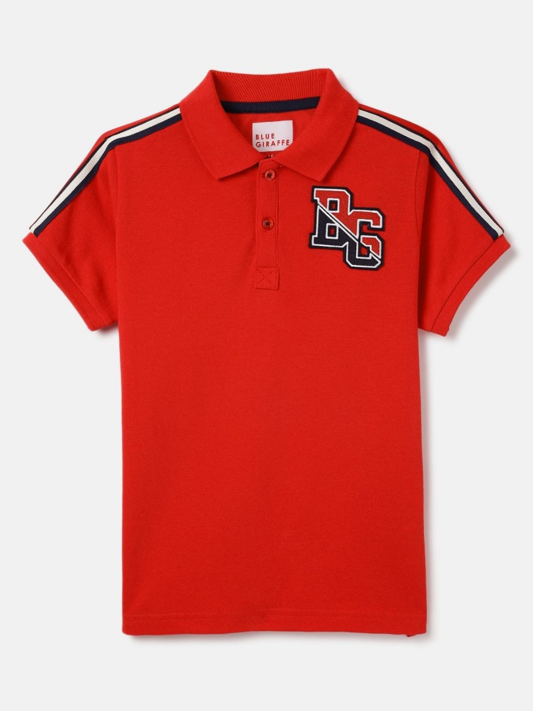 

Blue Giraffe Boys Polo Collar Pure Cotton T-shirt, Red