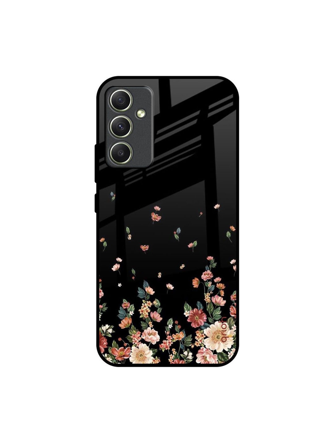 

QRIOH Floral Printed Samsung Galaxy A34 5G Back Case Mobile Accessories, Black
