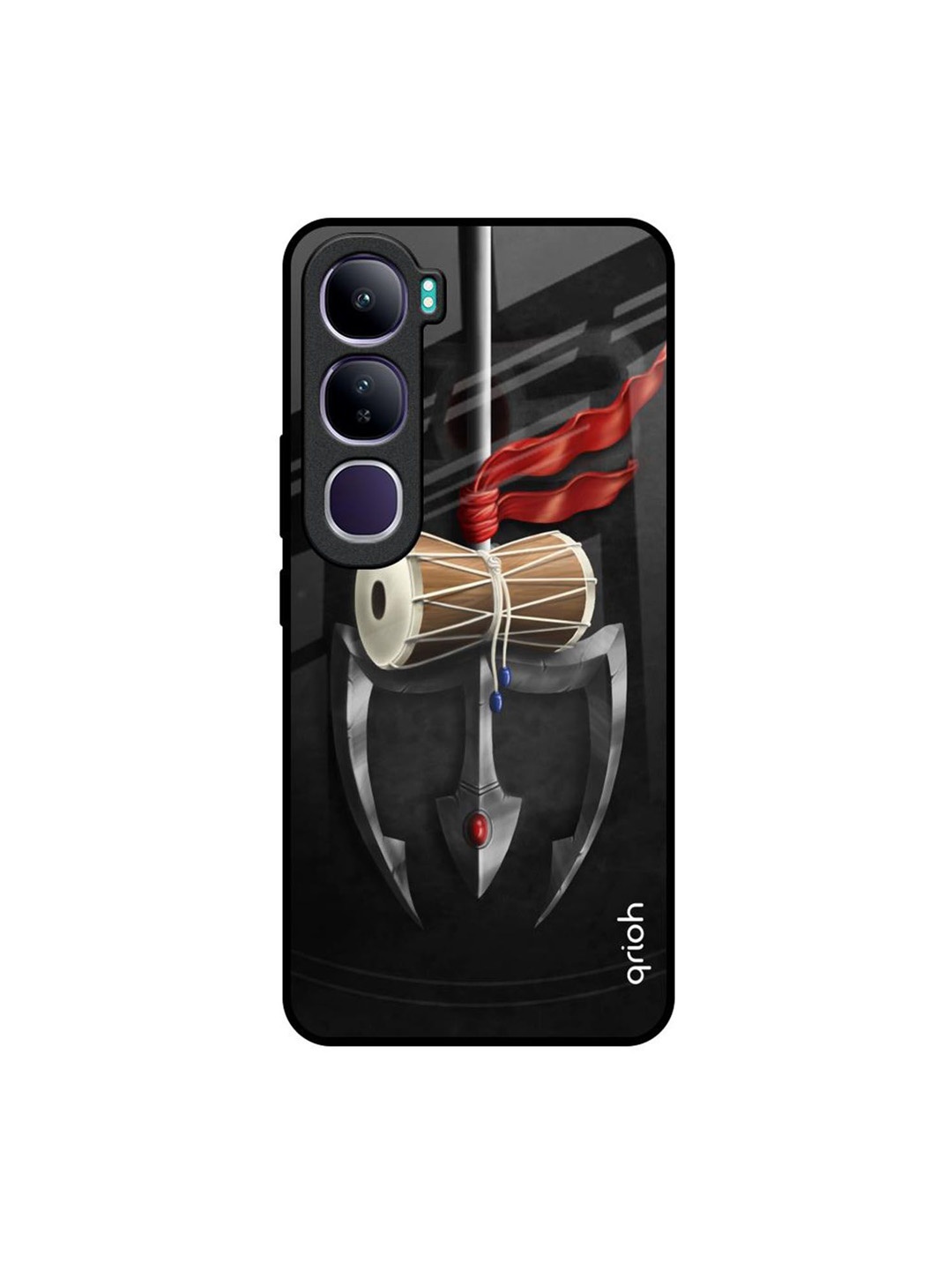 

QRIOH Quirky Printed Vivo Y300 5G Back Case Mobile Accessories, Black