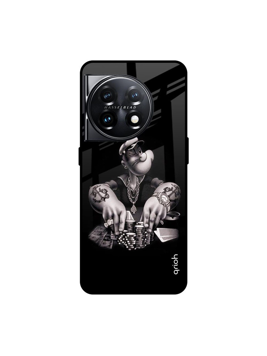 

QRIOH Quirky Printed OnePlus 11 5G Back Case Mobile Accessories, Black