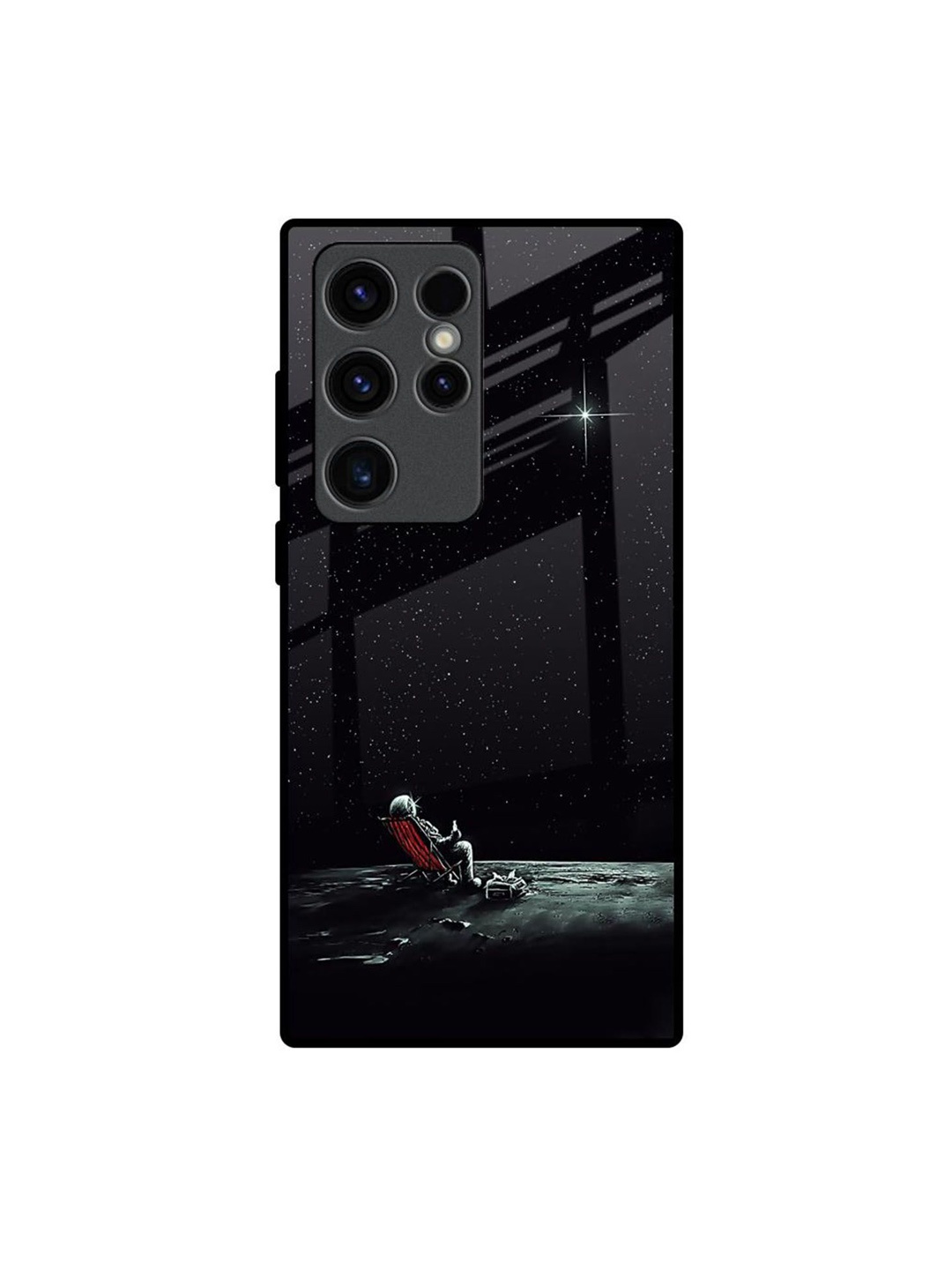 

QRIOH Quirky Printed Samsung Galaxy S23 Ultra 5G Back Case Mobile Accessories, Black