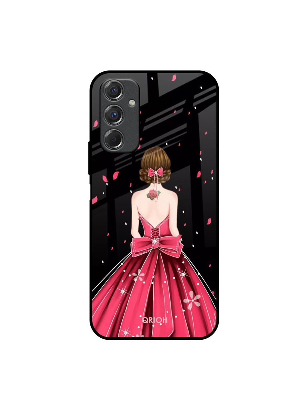 

QRIOH Quirky Printed Samsung Galaxy F34 5G Back Case Mobile Accessories, Black